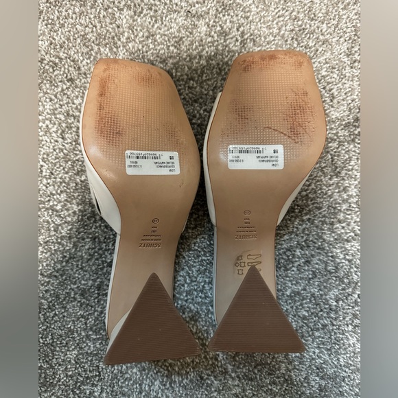 Schutz Bridal Wedge Cream Heel Size 7 - Picture 4 of 4
